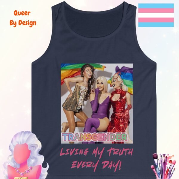 Transgender Living My Truth Every Day_navy tanktop Transgender Living My Truth Every Day_navy tanktop