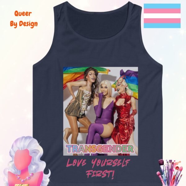 Transgender Love Yourself First_navy tanktop Transgender Love Yourself First_navy tanktop