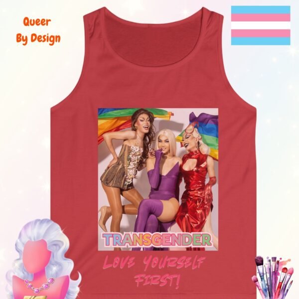 Transgender Love Yourself First_red tanktop Transgender Love Yourself First_red tanktop