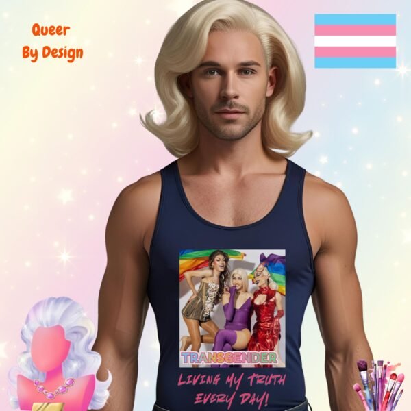 Living My Truth Every Day_mans navy tanktop Living My Truth Every Day_mans navy tanktop